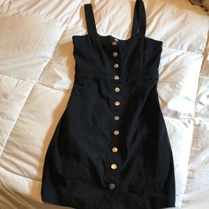 black button up dress